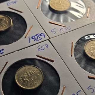 2610112121 Lote 4 monedas España 5 pesetas