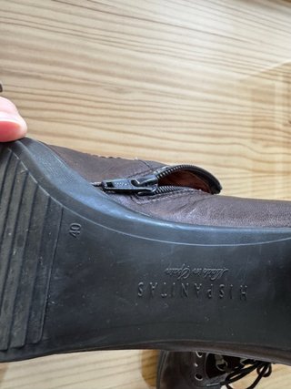 Botines de tacón marrones Hispanitas