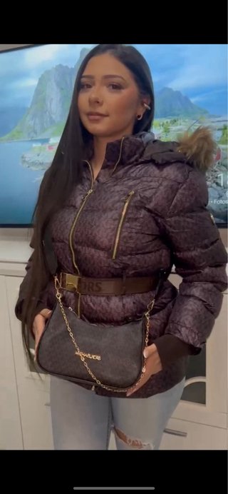 Abrigo Michael Kors Beige y Dorado Tallas L,XL, XL