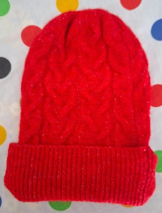 Gorro rojo lana Zara