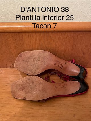 D'ANTONIO - Sandalias tacón pedrería vintage 38