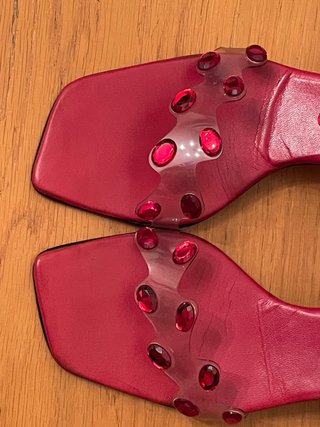 D'ANTONIO - Sandalias tacón pedrería vintage 38