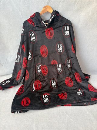 Poncho Pile Uomo/Donna AC Milan Taglia Unica