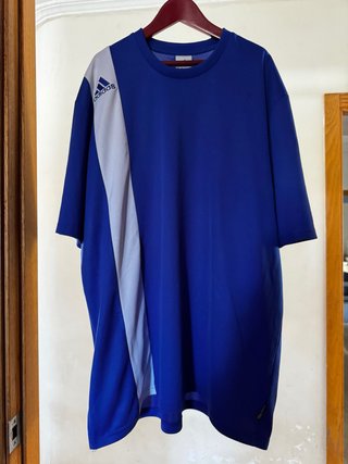 Camiseta Técnica Adidas Azul Vintage - Talla L