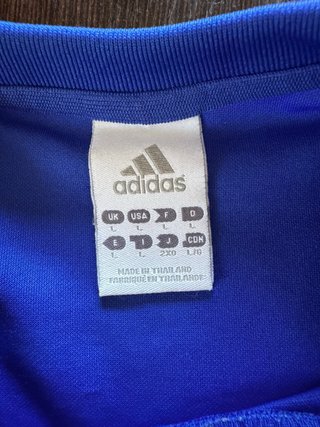 Camiseta Técnica Adidas Azul Vintage - Talla L