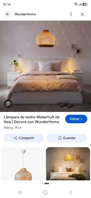 Lámpara Techo Misterhult IKEA Bambú