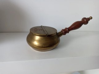 Antiguo cenicero marinero bronce con ancla