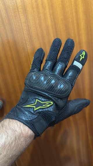 Guantes XL Alpinestars SMX1 Air V2 Negro/Amarillo