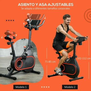 Bicicleta Estática 4kg Resistencia Ajustable Roja