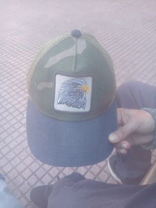 Gorra con estampado de águila