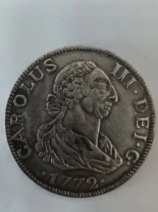 Moneda 8 Reales Carlos III 1772