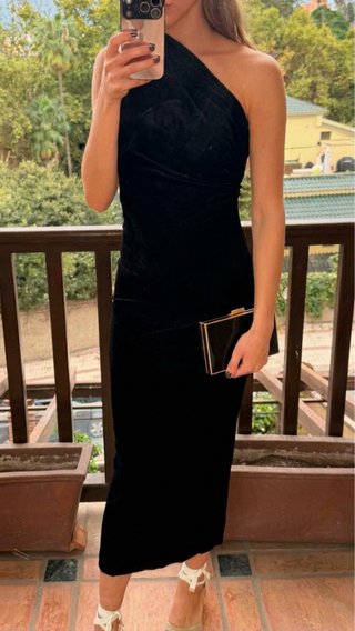 Vestido midi terciopelo Zara Talla M con etiquetas