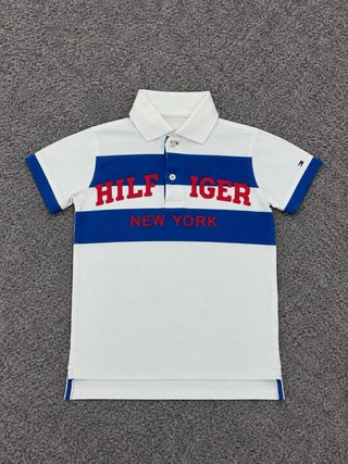 Polo Tommy Hilfiger Niño Azul Blanco