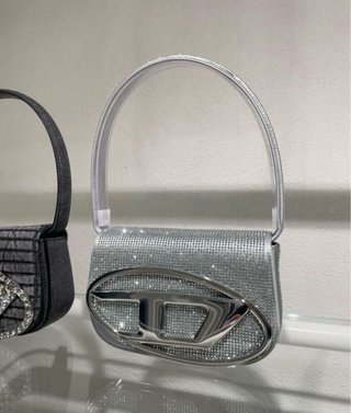 Borsa Diesel argento con strass