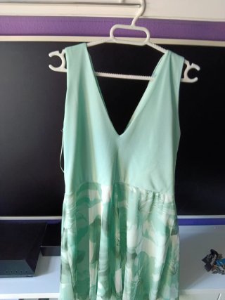 Vestido Estampado Turquesa