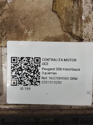 Peugeot 199 centralita 0281010250 206 2.0 hdi mt