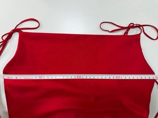 MELVILLE – Vestido corto rojo satinado – Talla S