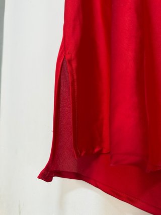 MELVILLE – Vestido corto rojo satinado – Talla S