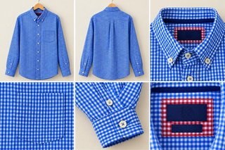 Camisa cuadros azul Cortefiel Talla M