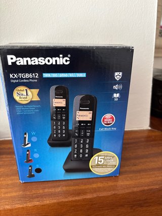 Teléfono Inalámbrico Panasonic Duo KX-TGB612 Negro
