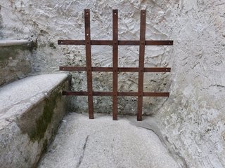 Antica Grata Inferriata ferro battuto, cm. 60X60