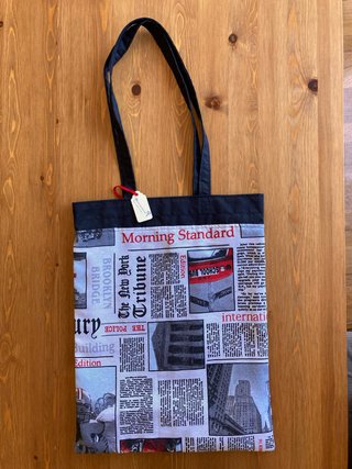Bolso de tela estilo periódico