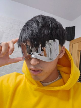 Gafas futuristas Y2K plateadas