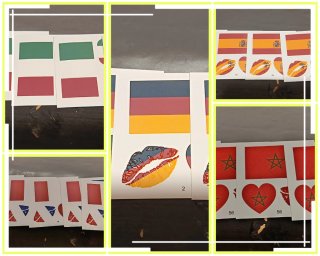Lote de pegatinas de diferentes países