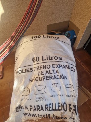 Bolsa Poliestireno para Relleno Puff 100L