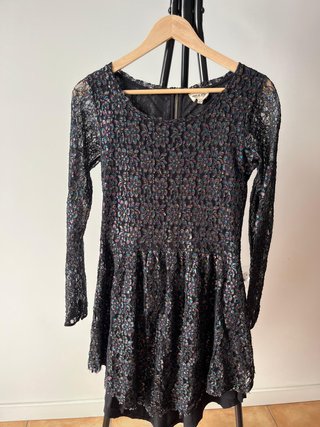 Vestido American Retro Negro Multicolor