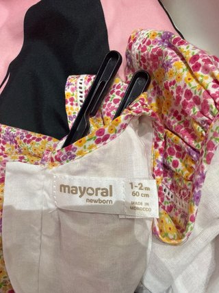 Vestido Mayoral con Cubrepañal 1-2 meses