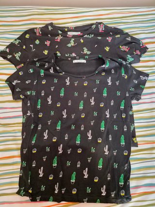 2 Camisetas Pull&Bear Estampadas Talla M y L