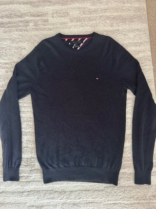 Maglione Tommy Hilfiger lana blu scuro