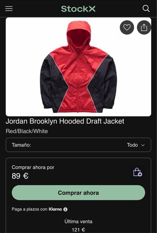 Chaqueta Jordan Roja y Negra