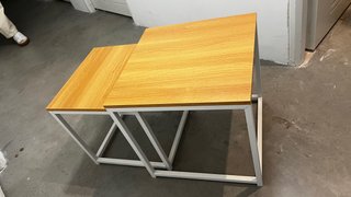 Mesas de centro apilables madera y metal