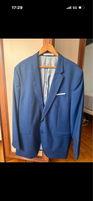 Traje Zara Man Azul Talla 44