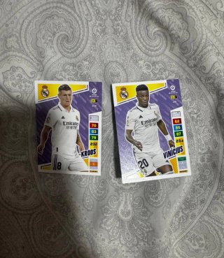 Cromos de fútbol Real Madrid Kroos Vinicius