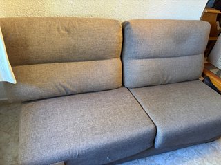 Sofá Cama Gris de Tela