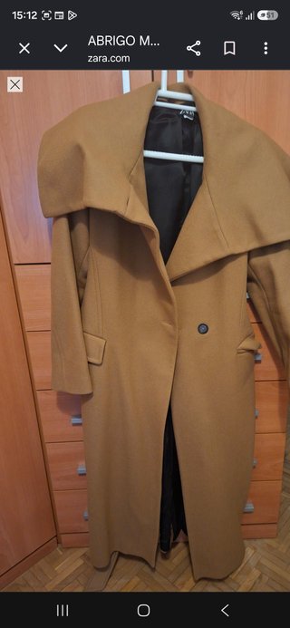 Abrigo paño Zara Talla M
