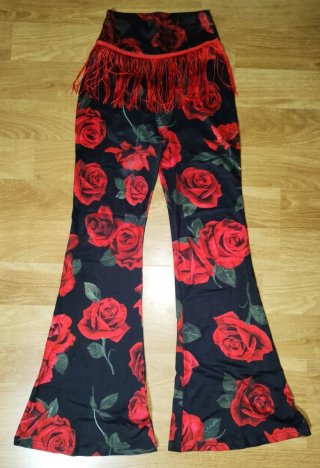 Traje Flamenca Niña Flores Rojas Talla xs. 10 años