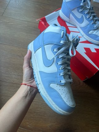 Nike Dunk High White Aluminum Talla 40