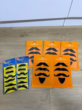 Lote Bigotes Falsos Autoadhesivos Fiesta Disfraz