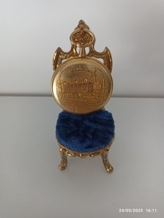 Silla Antigua en bronce porta Reloj de Bolsillo