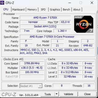 Procesador Ryzen 7 5700X