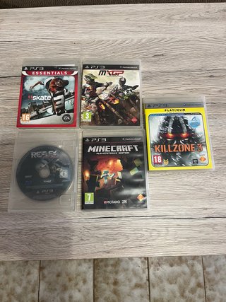 Lote 5 giochi PS3: Skate, MXGP, Minecraft, Killzone