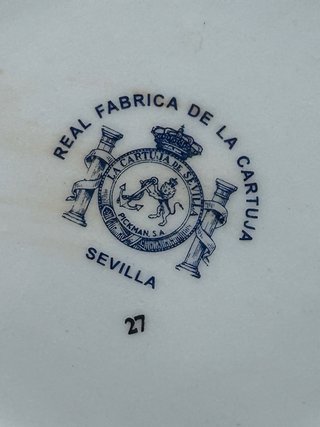 Cafetera y lechera La Cartuja de Sevilla antigua