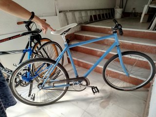 Bicicleta Urbana Azul Freno Contra-Pedal