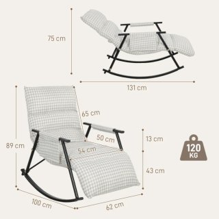 Silla Mecedora con Reposapiés Ajustable