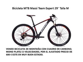 Bicicleta MTB Massi Team Expert 29 Taglia M