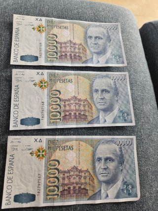 Trío Billetes 10.000 Pesetas 1992